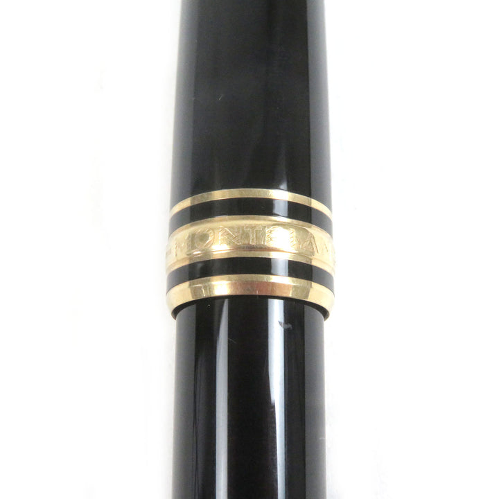 極美品□MONTBLANC モンブラン マイスターシュテュック クラシック 14K Mニブ キャップ式 万年筆 ブラック ゴールド ケース付 ドイツ製