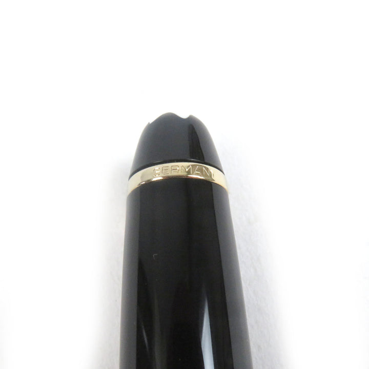 極美品□MONTBLANC モンブラン マイスターシュテュック クラシック 14K Mニブ キャップ式 万年筆 ブラック ゴールド ケース付 ドイツ製