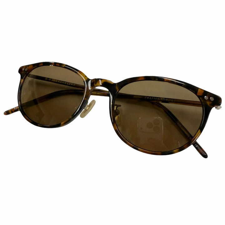 極美品▼KANEKO OPTICAL 金子眼鏡 KJ-05 マーブル柄 ボストン アイウェア サングラス クリアブラウン ゴールド 日本製 メンズ
