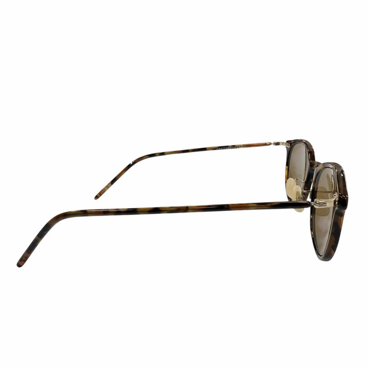 極美品▼KANEKO OPTICAL 金子眼鏡 KJ-05 マーブル柄 ボストン アイウェア サングラス クリアブラウン ゴールド 日本製 メンズ