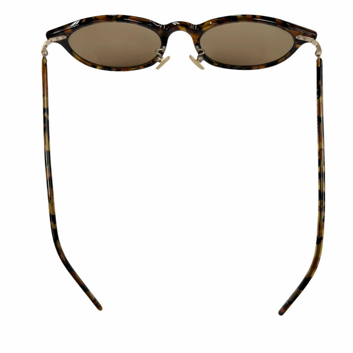 極美品▼KANEKO OPTICAL 金子眼鏡 KJ-05 マーブル柄 ボストン アイウェア サングラス クリアブラウン ゴールド 日本製 メンズ