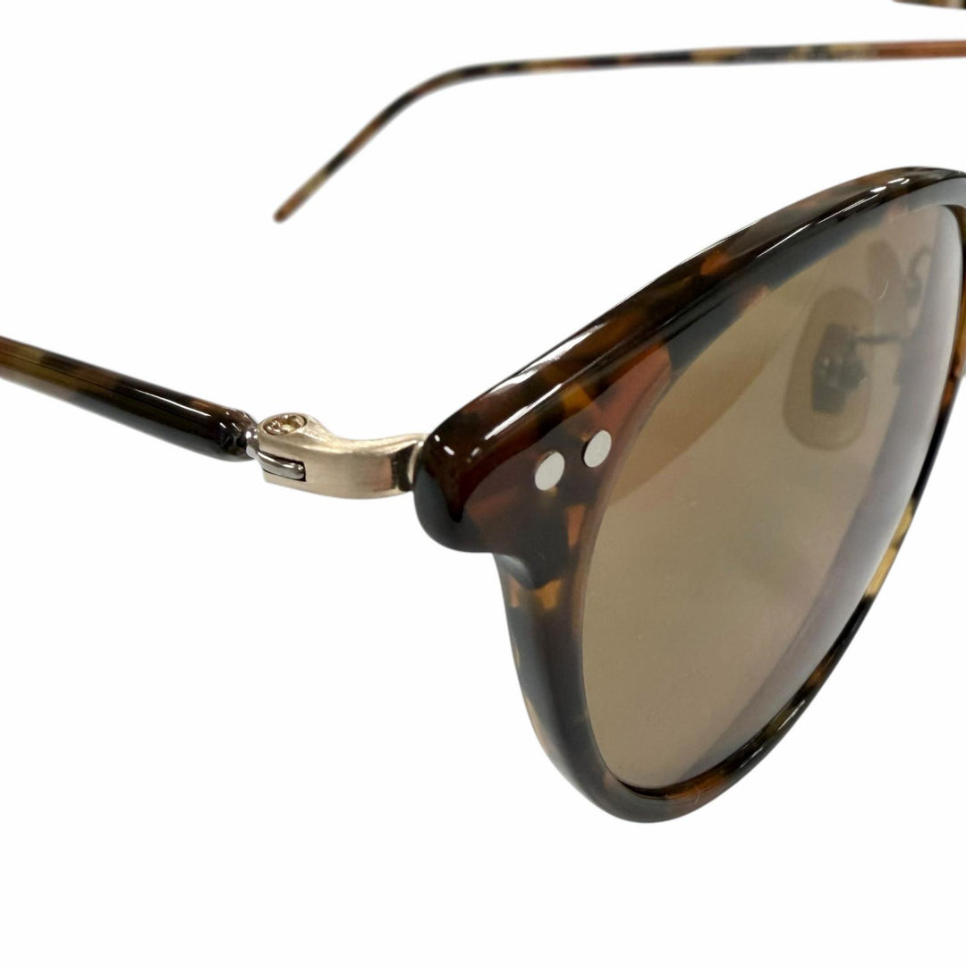 極美品▼KANEKO OPTICAL 金子眼鏡 KJ-05 マーブル柄 ボストン アイウェア サングラス クリアブラウン ゴールド 日本製 メンズ
