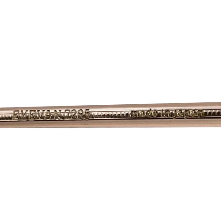 極美品▲EYEVAN アイヴァン 787 ペンタゴン型 サングラス アイウェア クリアピンク シルバー 46□24 145 ケース付き 日本製 レディース
