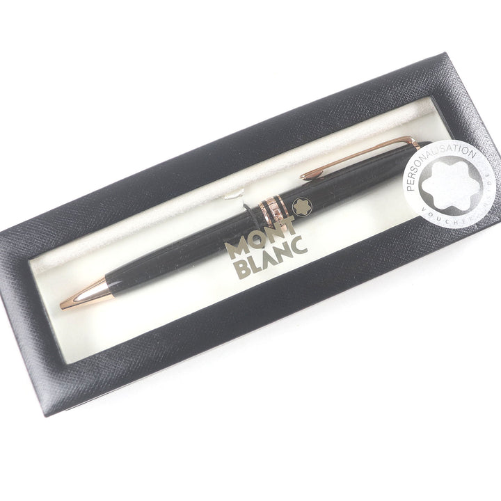 極美品□MONTBLANC モンブラン マイスターシュティック クラシック ボールペン ブラック ローズゴールド 箱付き ドイツ製 筆記確認済み