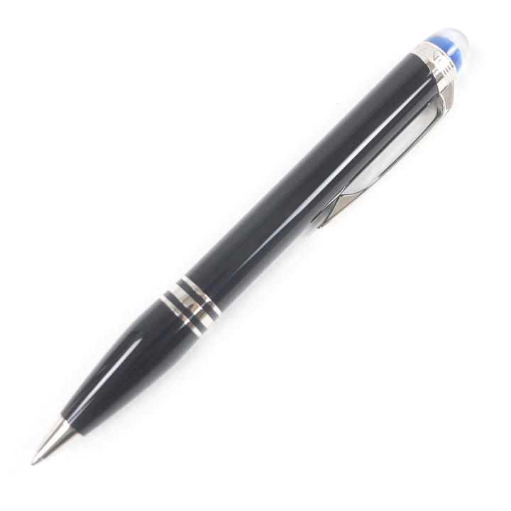 極美品□MONTBLANC モンブラン スターウォーカー プレシャスレジン 新型 ブルードーム ボールペン ブラック ドイツ製 筆記確認済み