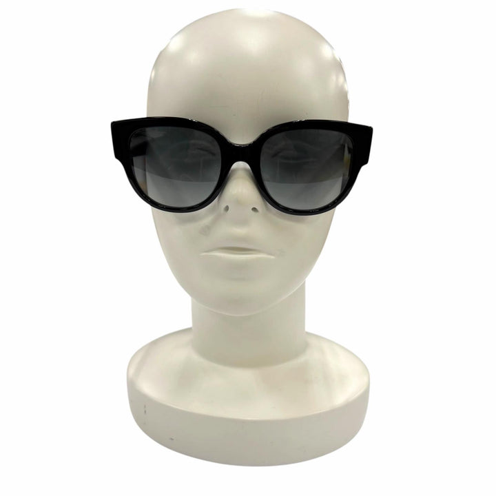 美品☆Christian Dior クリスチャンディオール Wildior BU ウェリントン フレームロゴ サングラス ブラック 54□21 145 伊製 デモレンズ