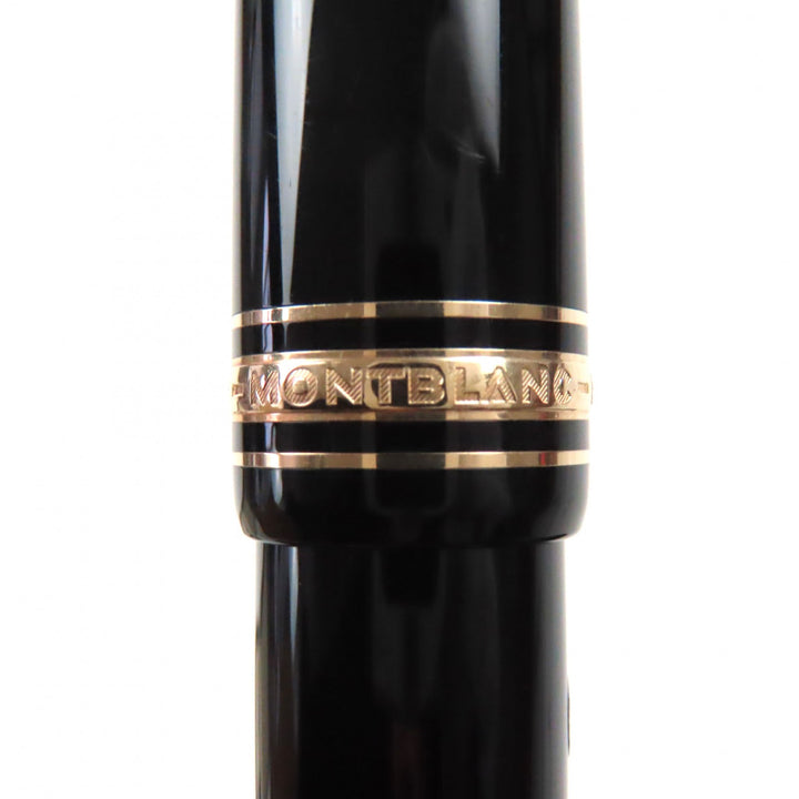 美品▼MONTBLANC モンブラン マイスターシュテュック 149 ペン先14K Fニブ ホワイトスター 万年筆 ブラック ゴールド ケース・インク付き