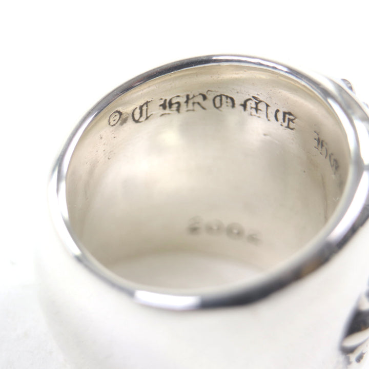 美品▼CHROME HEARTS クロムハーツ CLASSIC OVAL クラシックオーバルクロス 925 リング ・指輪 シルバー JP21号相当 重量40.51g メンズ