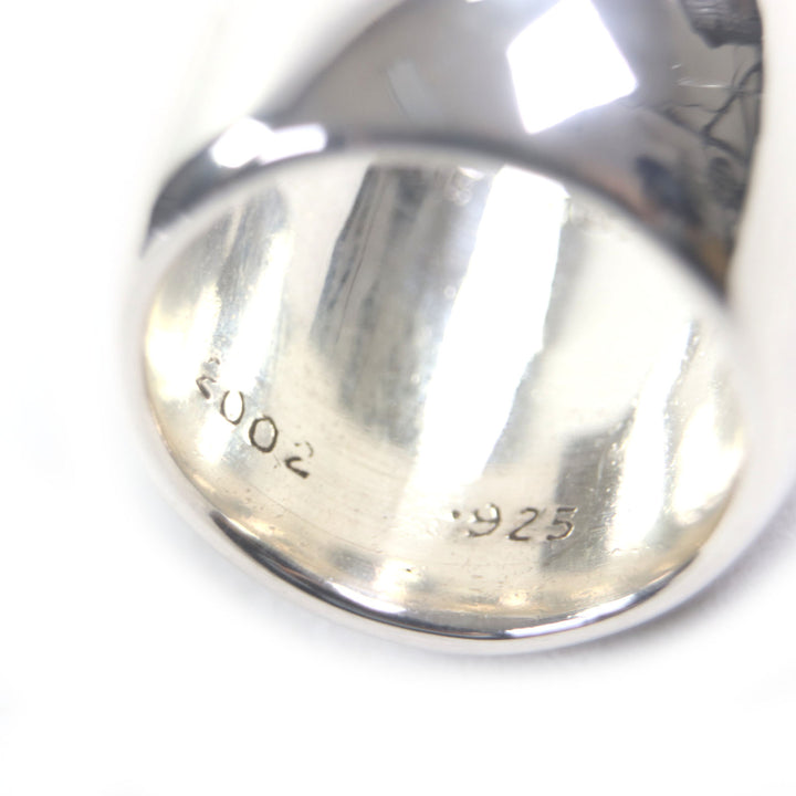 美品▼CHROME HEARTS クロムハーツ CLASSIC OVAL クラシックオーバルクロス 925 リング ・指輪 シルバー JP21号相当 重量40.51g メンズ