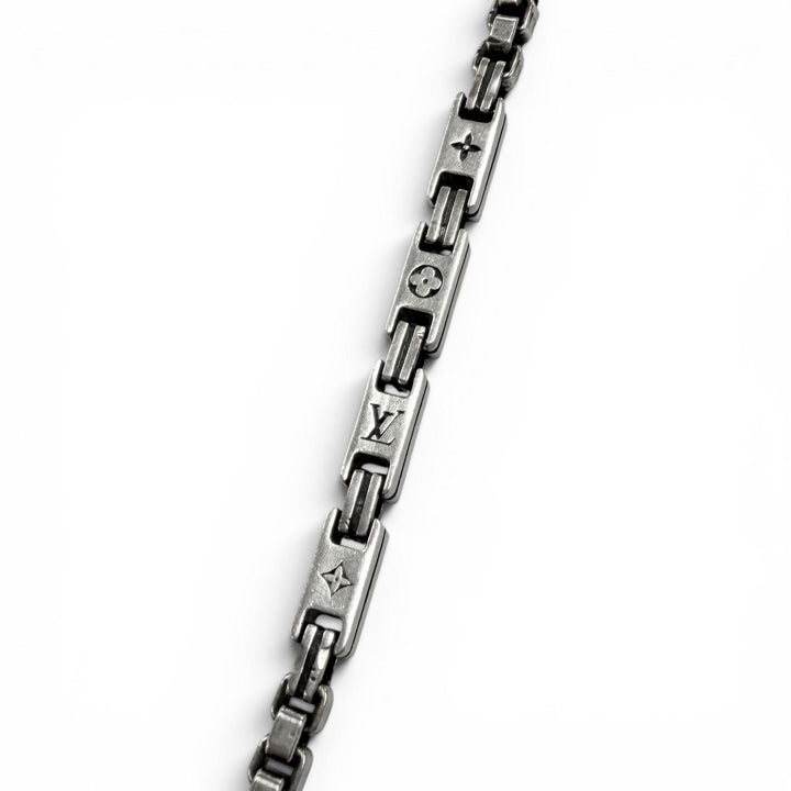 美品□LOUIS VUITTON ルイヴィトン 2024年製 M02027 ネックレス・LVテーラー アクセサリー AG925 シルバー イタリア製 重量57.7g メンズ