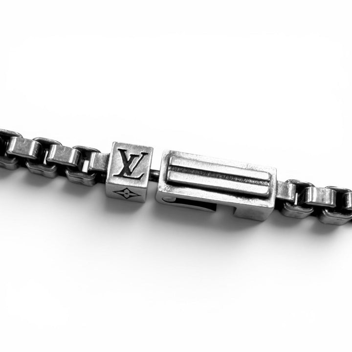 美品□LOUIS VUITTON ルイヴィトン 2024年製 M02027 ネックレス・LVテーラー アクセサリー AG925 シルバー イタリア製 重量57.7g メンズ