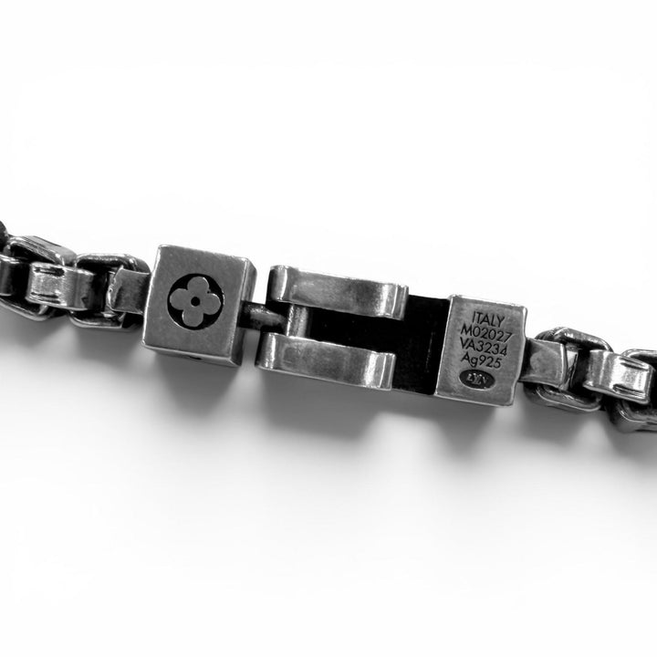 美品□LOUIS VUITTON ルイヴィトン 2024年製 M02027 ネックレス・LVテーラー アクセサリー AG925 シルバー イタリア製 重量57.7g メンズ