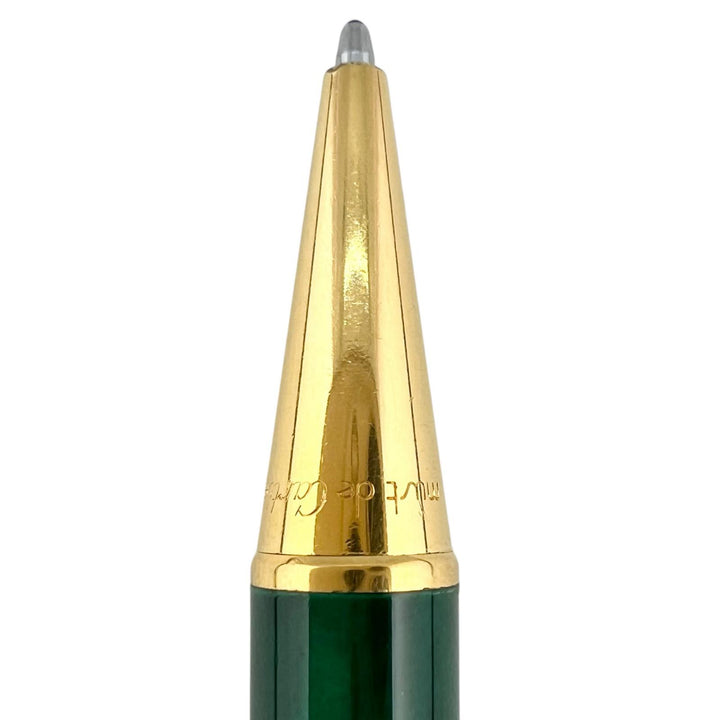良品▲Cartier カルティエ ヴィンテージ 89s マスト ドゥ カルティエ トリニティ ボールペン マラカイト ゴールド メンズ 筆記確認済み