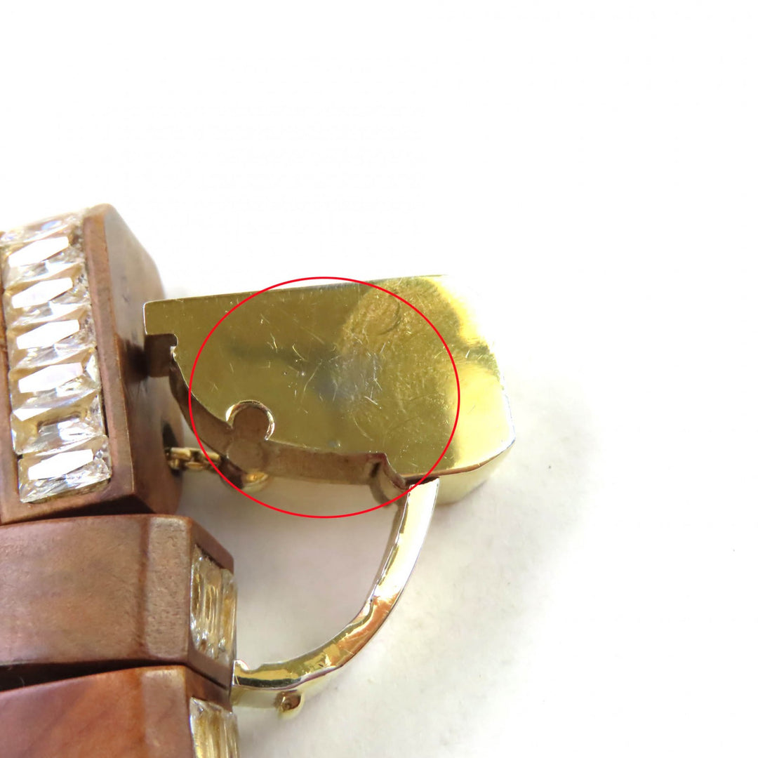 美品★BOTTEGAVENETA ボッテガヴェネタ ラディカウッド キュービックジルコニア 925 ネックレス チョーカー ブラウン 袋付 総重量185g