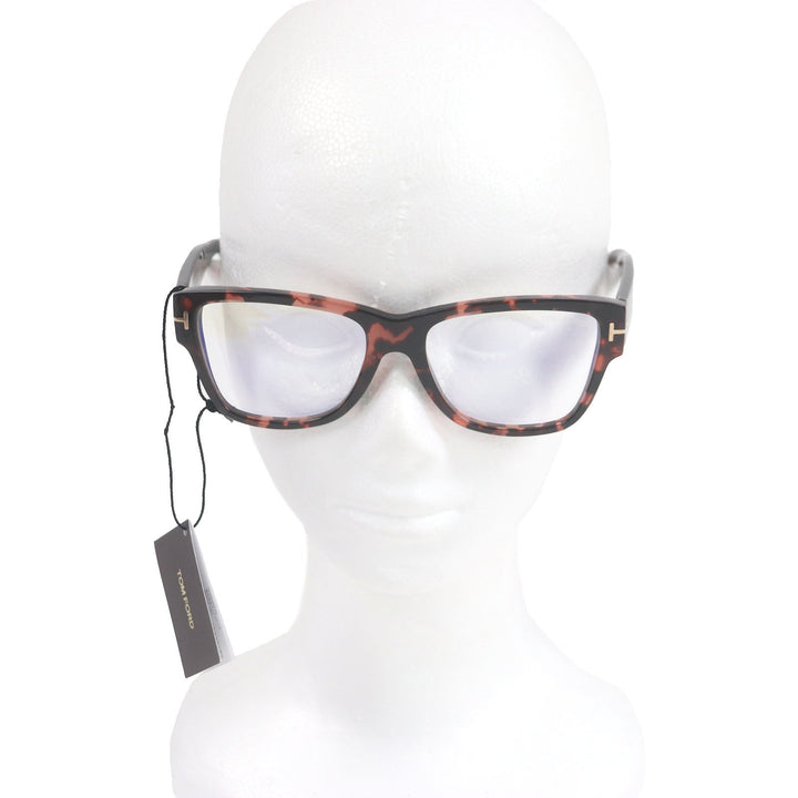 極美品□TOM FORD トムフォード TF5878-B マーブル ウェリントン メガネ 眼鏡 アイウェア ピンク クリアブラウン 55□17-140 イタリア製