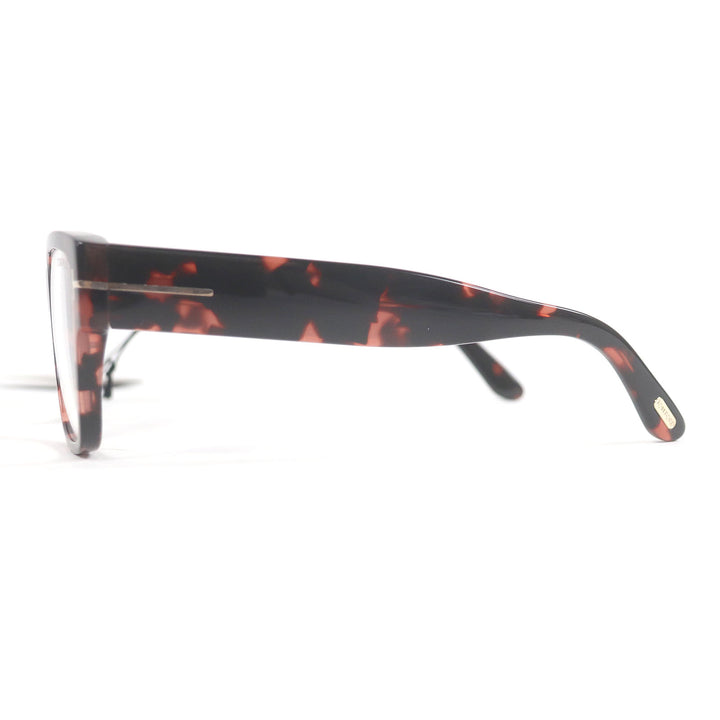 極美品□TOM FORD トムフォード TF5878-B マーブル ウェリントン メガネ 眼鏡 アイウェア ピンク クリアブラウン 55□17-140 イタリア製