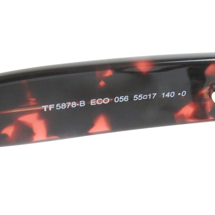 極美品□TOM FORD トムフォード TF5878-B マーブル ウェリントン メガネ 眼鏡 アイウェア ピンク クリアブラウン 55□17-140 イタリア製