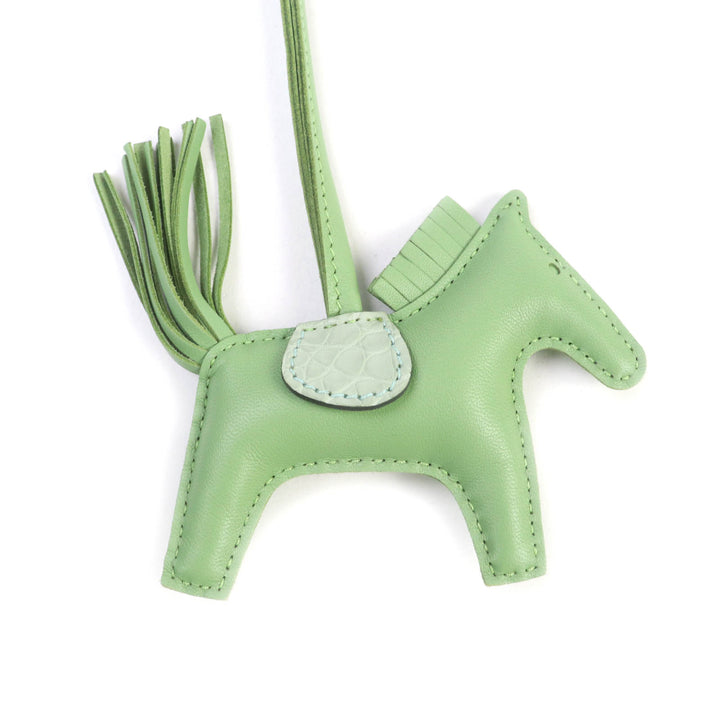 未使用品★エルメス ロデオチャームPM タッチ アニョーミロ アリゲーター ヴェールクリケット/ヴェールドー バッグチャーム B刻印 箱付