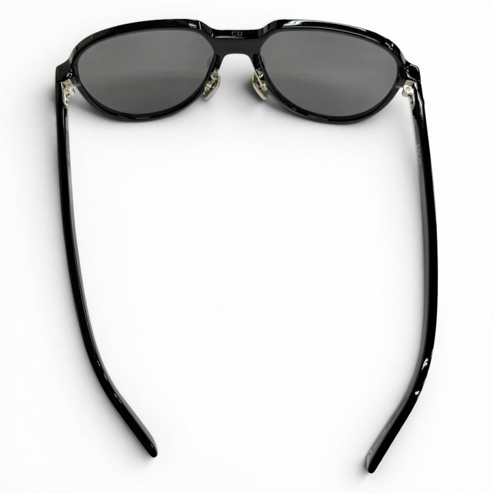 良品△DIOR ディオール Dior Essential AF CDロゴ サングラス アイウエア ブラック レンズ：グレー 58□17 150 イタリア製 メンズ