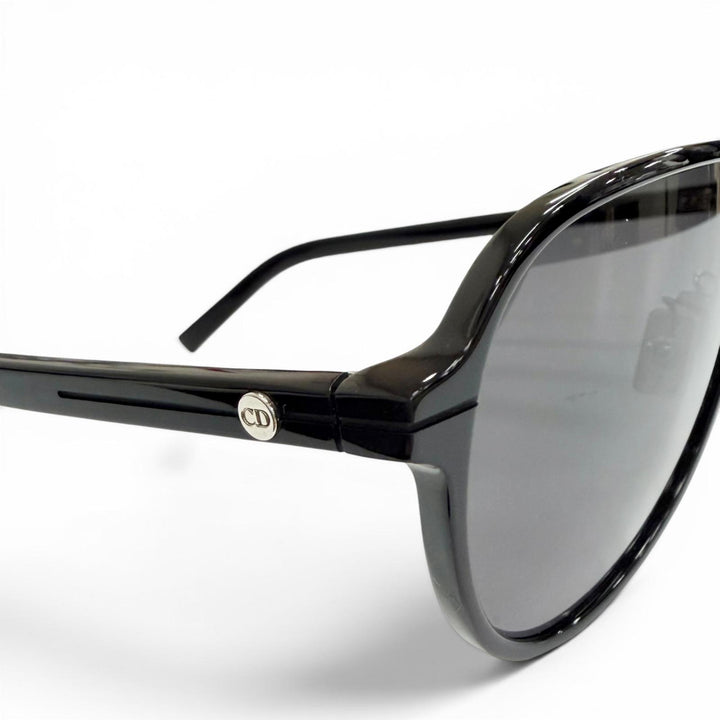 良品△DIOR ディオール Dior Essential AF CDロゴ サングラス アイウエア ブラック レンズ：グレー 58□17 150 イタリア製 メンズ