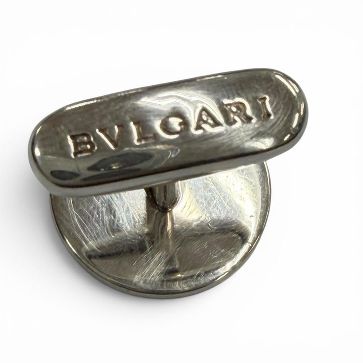 美品▼BVLGARI ブルガリ ブルガリブルガリ 925 カフスボタン カフリンクス シルバー ゴールド イタリア製 重量10.1g メンズ 箱付き
