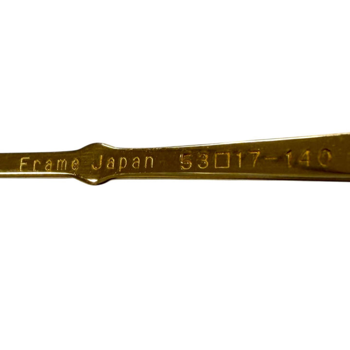 良品▼FENDI フェンディ FE-0901 K18 チェーン サングラス ゴールド クリアベージュ 53□17-140 度入り 日本製 重量30.09g メンズ
