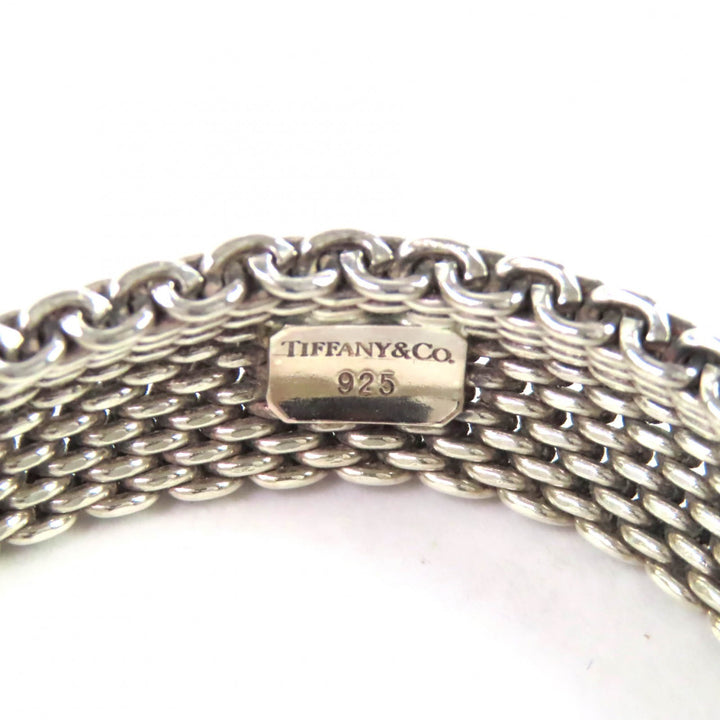 極美品◇TIFFANY&amp;Co. ティファニー サマセット メッシュ 925 バングル ブレスレット アクセサリー シルバー 重量58.9g レディース