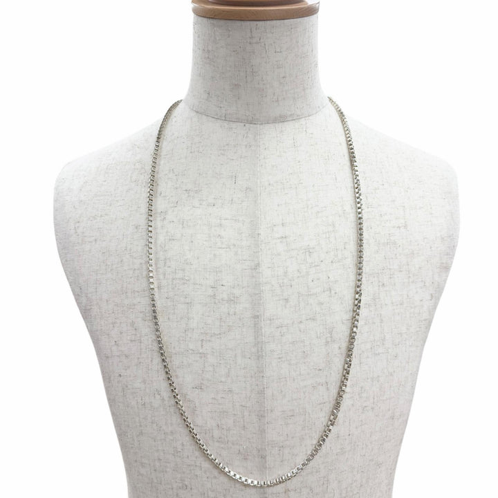 極美品□TIFFANY&amp;Co. ティファニー ベネチアン ロングチェーン SV925 アクセサリー ネックレス シルバー 重量76.2g メンズ レディース