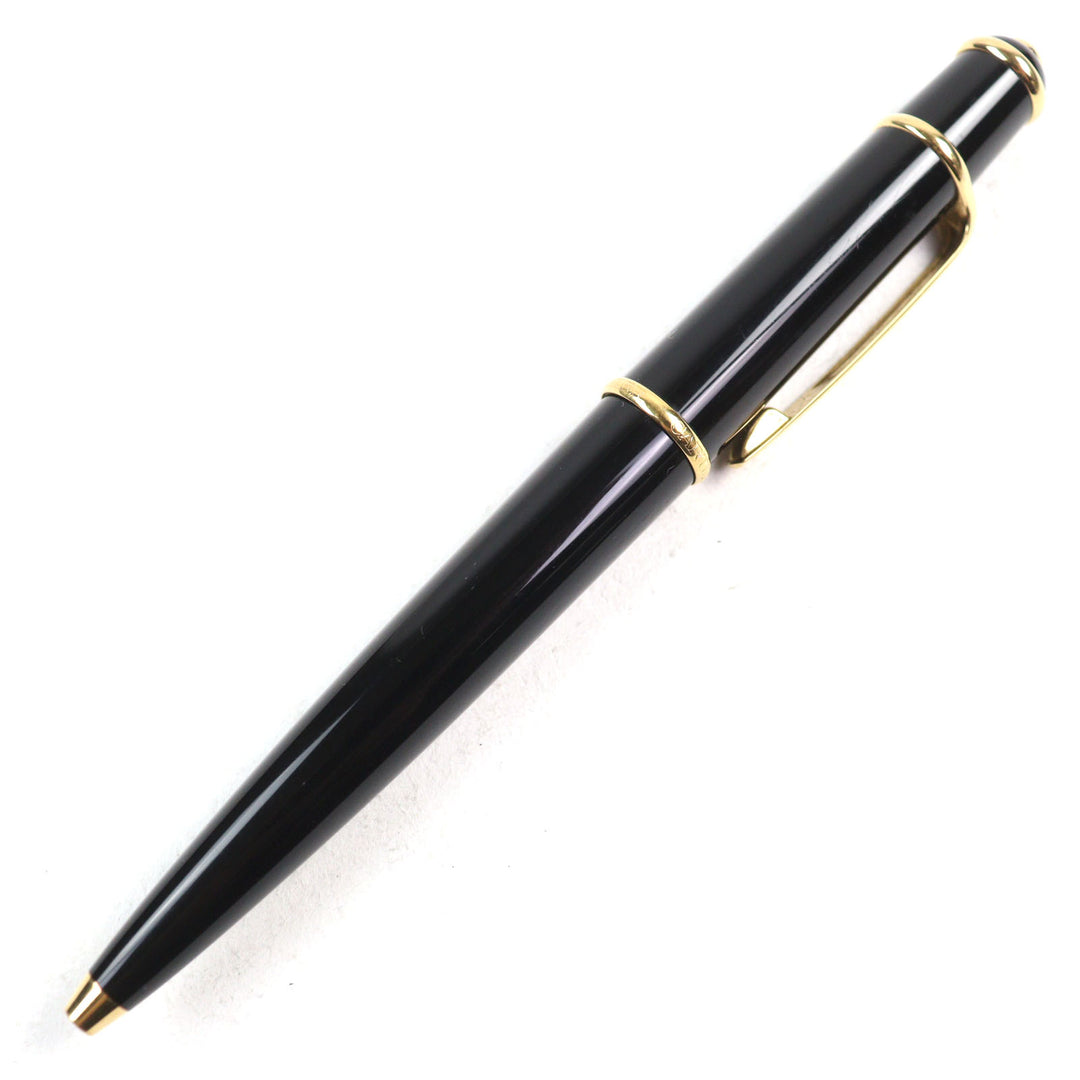良品○Cartier カルティエ ディアボロ ドゥ カルティエ ロゴ刻印 ブルージェムストーン付き ツイスト式 ボールペン 筆記確認済み