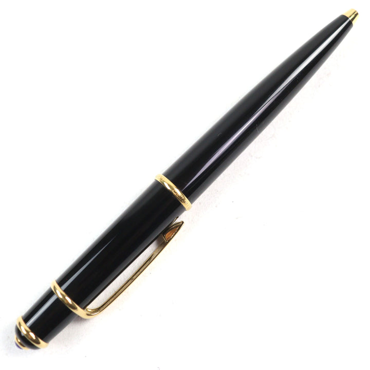 良品○Cartier カルティエ ディアボロ ドゥ カルティエ ロゴ刻印 ブルージェムストーン付き ツイスト式 ボールペン 筆記確認済み