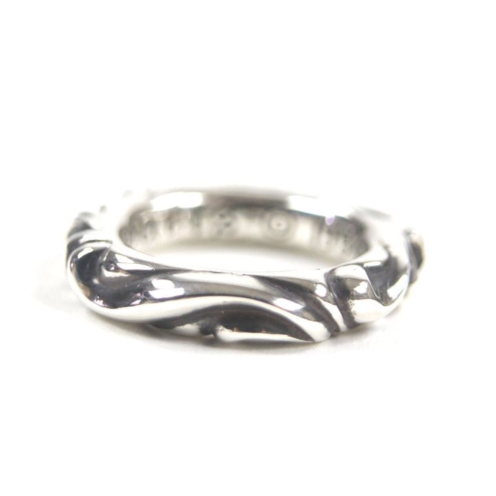 極美品▼CHROME HEARTS クロムハーツ クロムハーツ SCRL BAND スクロールバンドリング 925 指輪 シルバー 日本サイズ7号相当 重量7.6g