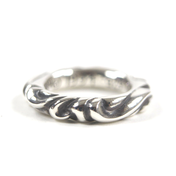 極美品▼CHROME HEARTS クロムハーツ クロムハーツ SCRL BAND スクロールバンドリング 925 指輪 シルバー 日本サイズ7号相当 重量7.6g