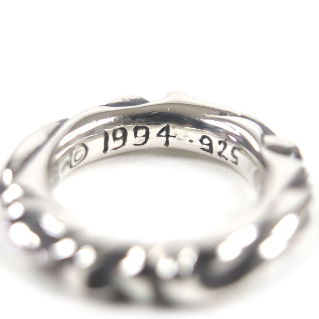 極美品▼CHROME HEARTS クロムハーツ クロムハーツ SCRL BAND スクロールバンドリング 925 指輪 シルバー 日本サイズ7号相当 重量7.6g