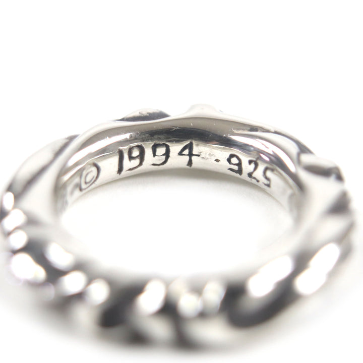 極美品▼CHROME HEARTS クロムハーツ クロムハーツ SCRL BAND スクロールバンドリング 925 指輪 シルバー 日本サイズ7号相当 重量7.6g