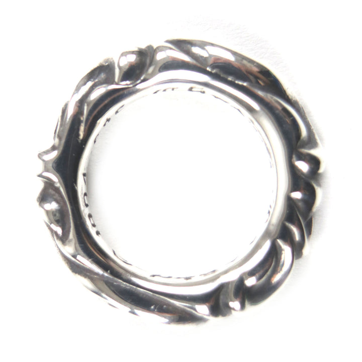 極美品▼CHROME HEARTS クロムハーツ クロムハーツ SCRL BAND スクロールバンドリング 925 指輪 シルバー 日本サイズ7号相当 重量7.6g
