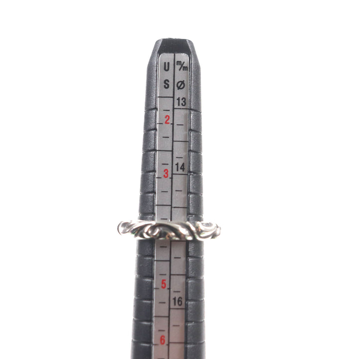 極美品▼CHROME HEARTS クロムハーツ クロムハーツ SCRL BAND スクロールバンドリング 925 指輪 シルバー 日本サイズ7号相当 重量7.6g