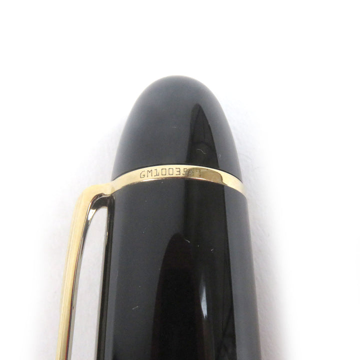 極美品□MONTBLANC モンブラン マイスターシュテュック 149 ペン先18K Bニブ キャップ式 万年筆 ブラック ゴールド 箱付き メンズ