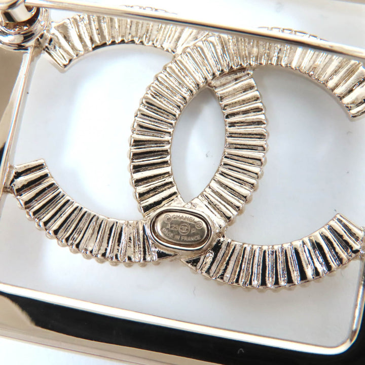 極美品☆CHANEL シャネル A23P ココマーク ラインストーン ブローチ アクセサリー ゴールド 箱付き フランス製 レディース