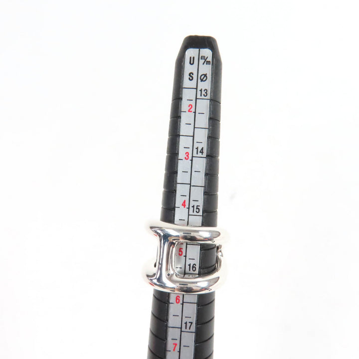 極美品☆HERMES エルメス オスモズGM リング AG925 リング・指輪 シルバー 50 日本サイズ約10号相当 箱付き 伊製 重量14.9g レディース