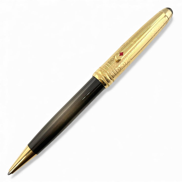 良品▲MONTBLANC モンブラン マイスターシュテュック アラウンド ザ ワールド イン 80デイズ ドゥエ クラシック ボールペン ゴールド