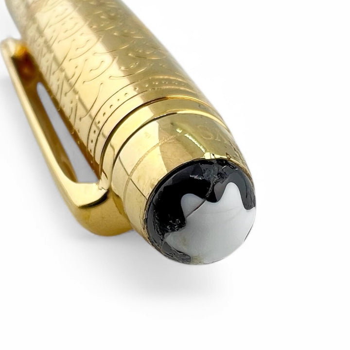 良品▲MONTBLANC モンブラン マイスターシュテュック アラウンド ザ ワールド イン 80デイズ ドゥエ クラシック ボールペン ゴールド