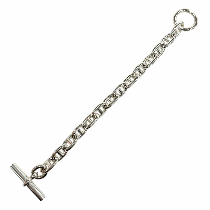 極美品◇HERMES エルメス 2025年製 シェーヌダンクルMM AG925 14コマ ブレスレット シルバー ケース付 フランス製 重量50.8g レディース