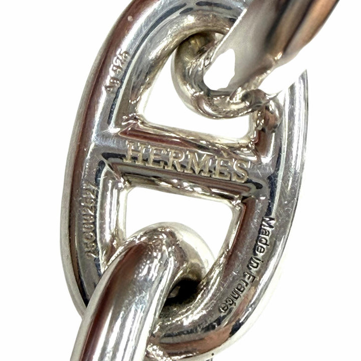 極美品◇HERMES エルメス 2025年製 シェーヌダンクルMM AG925 14コマ ブレスレット シルバー ケース付 フランス製 重量50.8g レディース