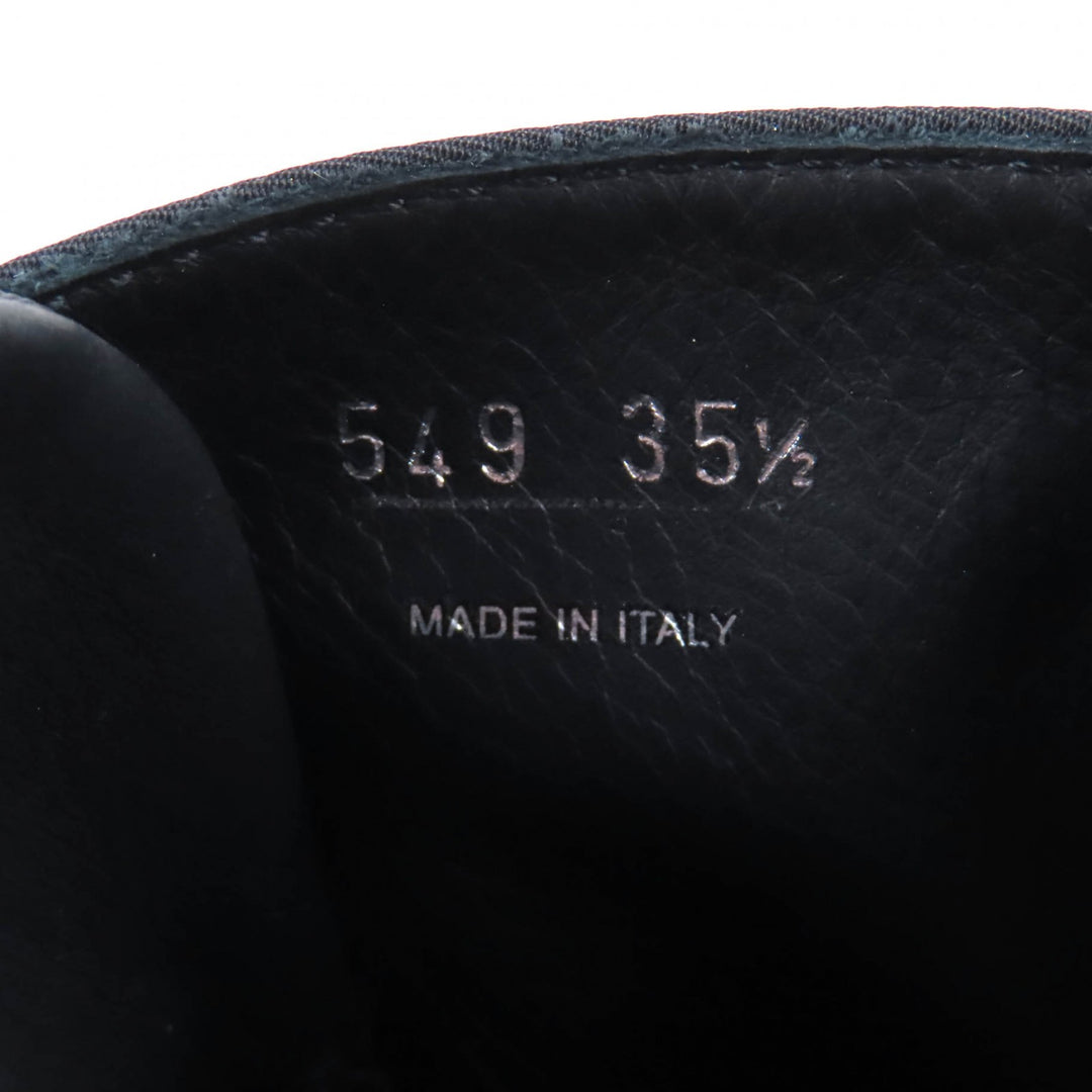 美品★PRADA プラダ 1T549M モノリス ポーチ付 トライアングルロゴ Re-Nylon レースアップ ショートブーツ ブラック 35.5 イタリア製