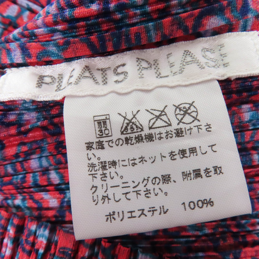 極美品☆PLEATS PLEASE プリーツプリーズ イッセイミヤケ PP63-JK521 ガネーシャ ノースリーブ カットソー レッド系 3 正規品 レディース