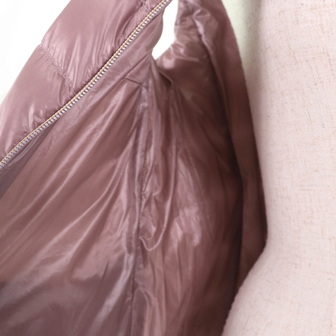 美品☆Herno ヘルノ PI0329D ZIP UP フード付 ロング丈 ダウンベスト ライトパープル 44 正規品 レディース