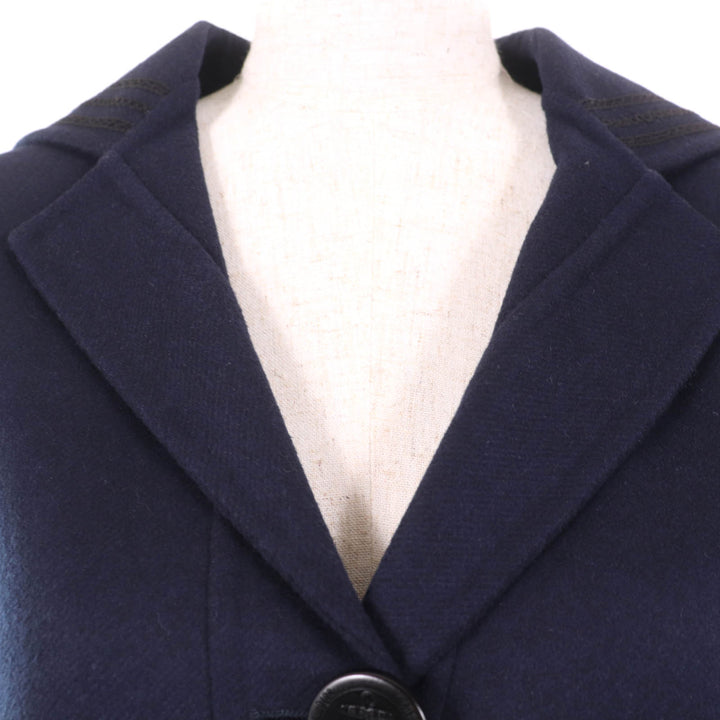 極美品☆Christian Dior クリスチャンディオール 2R0C48X1116 ウール ラビット混 セーラーカラー ジャケット ネイビー 40 正規品