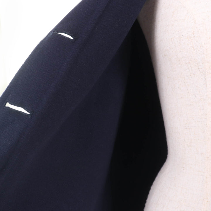 極美品☆Christian Dior クリスチャンディオール 2R0C48X1116 ウール ラビット混 セーラーカラー ジャケット ネイビー 40 正規品
