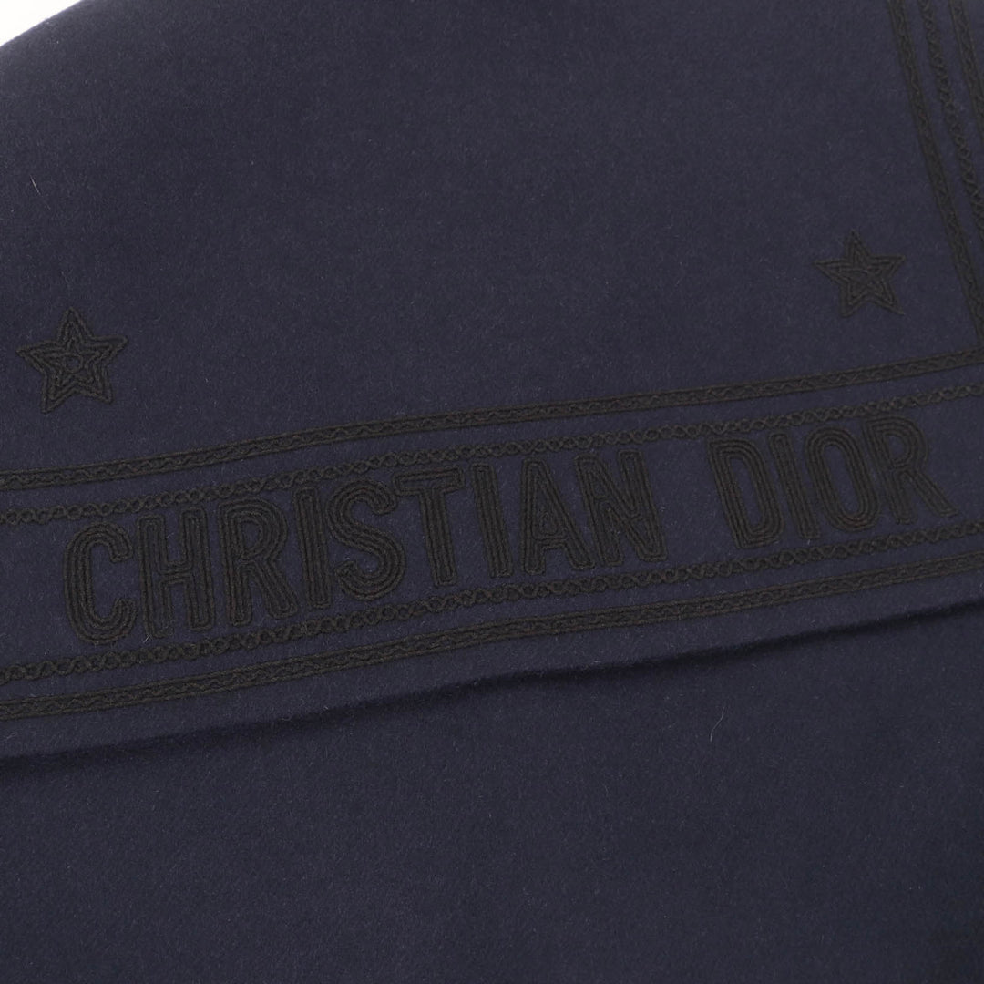 極美品☆Christian Dior クリスチャンディオール 2R0C48X1116 ウール ラビット混 セーラーカラー ジャケット ネイビー 40 正規品