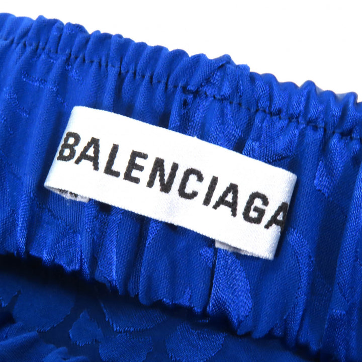 極美品△BALENCIAGA バレンシアガ 2020年製 625534 花柄 フローラル ロング フレアスカート ブルー 36 イタリア製 正規品 レディース